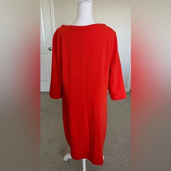 EUC Boden Boatneck Orange Dress Size 16 - Picture 2 of 7
